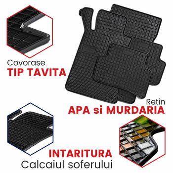 Covorașe cauciuc Toyota Land Cruiser 150 an fabricație 2009 - prezent 2