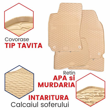 Covorase auto  bej Audi A4 B6andB7 fabricatie 11.2000 - 10.2007 3