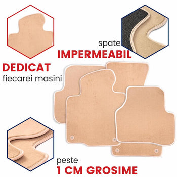 Covorase auto mocheta Mercedes Clasa C W205 fabricatie 2015 - prezent (BEJ) 3