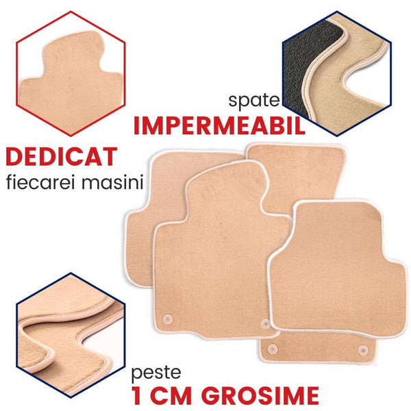 Covorase auto mocheta Mercedes Clasa C W204 fabricatie 2007 - 2014 (BEJ) 3