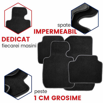 Covorase auto mocheta Skoda Octavia I fabricatie 1996 - 2004 (NEGRU) 7