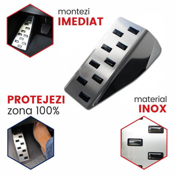 Protectie suport repaus picior inox Toyota Yaris fabricatie 2011 - 2017