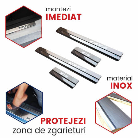 Protectie praguri usi inox Toyota Land-Cruiser fabricatie 2010-prezent